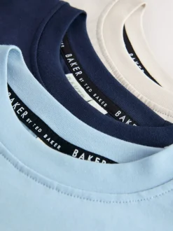 Bleu marine/bleu/pierre - Lot de t-shirts Baker by Ted Baker Graphic Imprimé 3 Lot