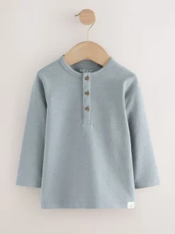 Bleu marine/bleu/pierre - T-shirts Henley à manches longues Lot de 3 (3mois7ans)