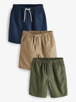 Bleu marine/brun feu/vert kaki - Short Pull-On 3 Pack (3-16ans)