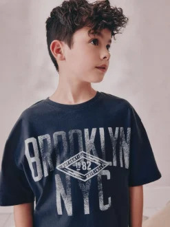 Bleu marine/gris universitaire - Carreaux Pyjamas courts tissés 2 Lot de (4-16ans)