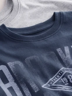 Bleu marine/gris universitaire - Carreaux Pyjamas courts tissés 2 Lot de (4-16ans)