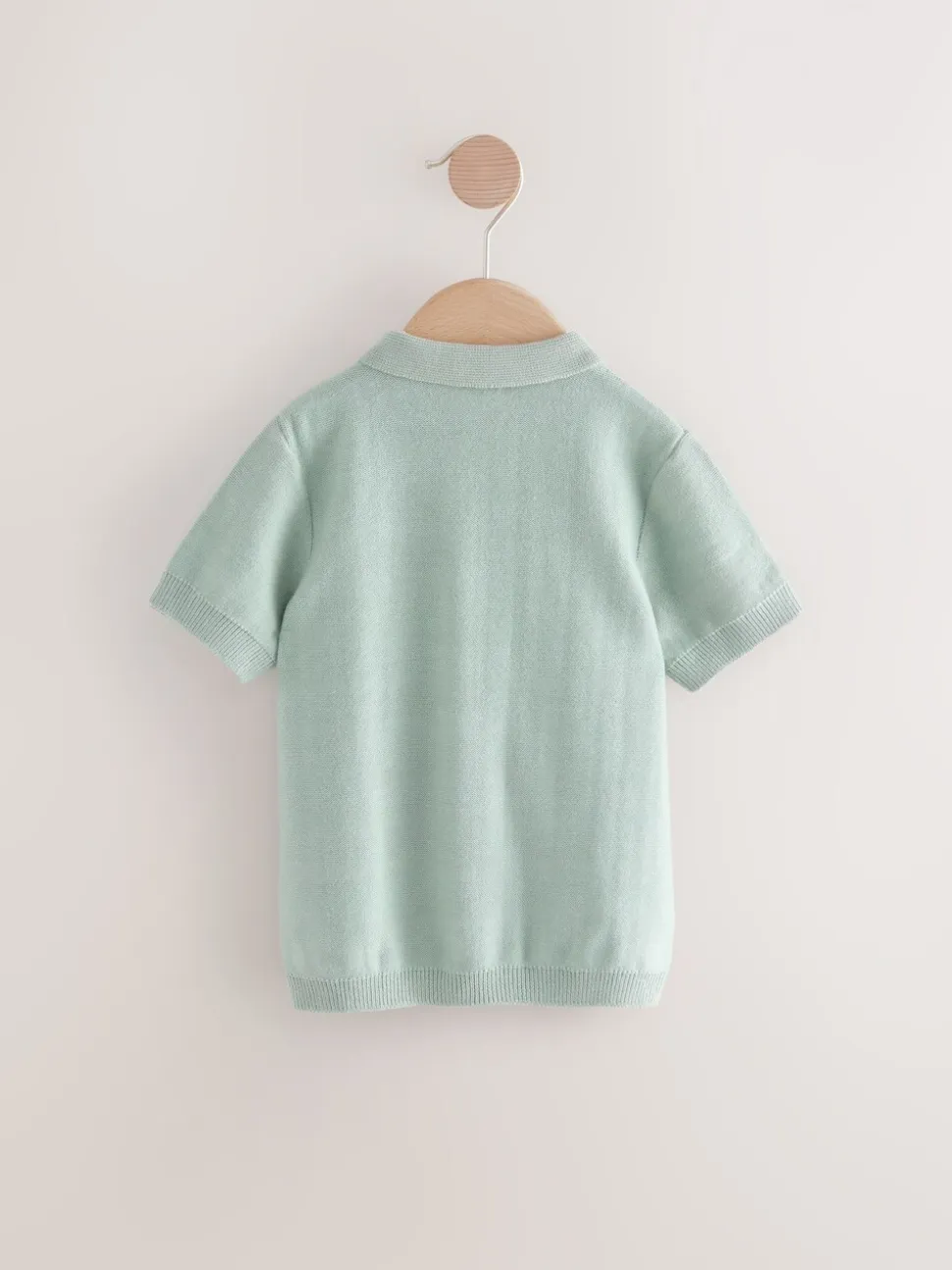 Bleu minéral - 100#Polos brodés Manches courtes en tricot de coton (3mths-7yrs)