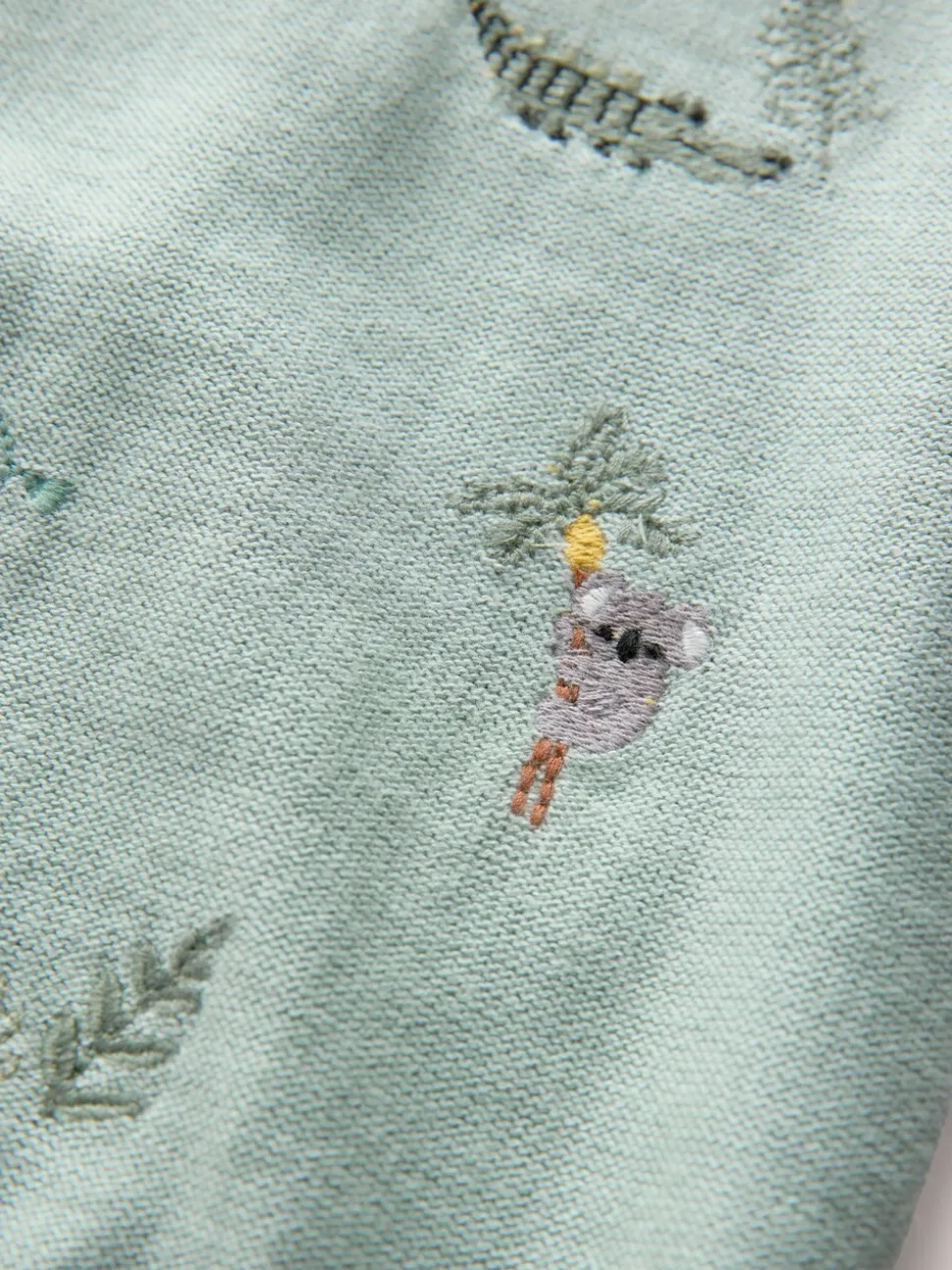 Bleu minéral - 100#Polos brodés Manches courtes en tricot de coton (3mths-7yrs)