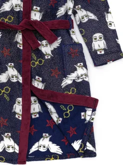 Bleu motif Harry Potter - Peignoir Vanilla Underground unisexe en polaire pour enfant