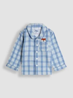 Bleu motif renard - Pyjama JoJo Maman Bébé tissé à carreaux Character