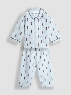 Bleu motif soldat - Pyjama JoJo Maman Bébé tissé à carreaux Character