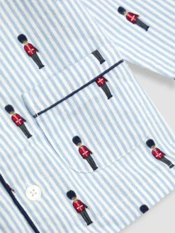 Bleu motif soldat - Pyjama JoJo Maman Bébé tissé à carreaux Character