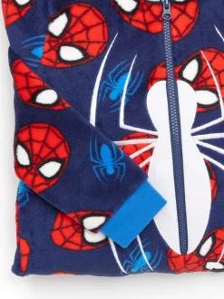 Bleu motif Spiderman - Vanilla Underground Polaire tout-en-un