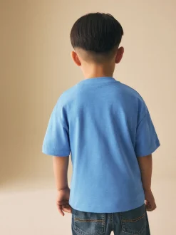 Bleu motif tigres - T-shirt interactif à manches courtes (3 mois à 7 ans)