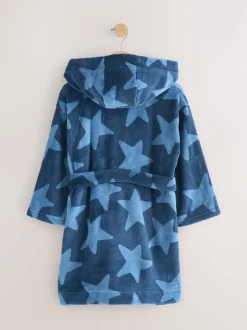 Bleu motif étoiles - Peignoirs en laine polaire (9mths-12yrs)