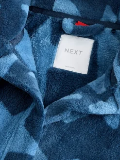 Bleu motif étoiles - Peignoirs en laine polaire (9mths-12yrs)