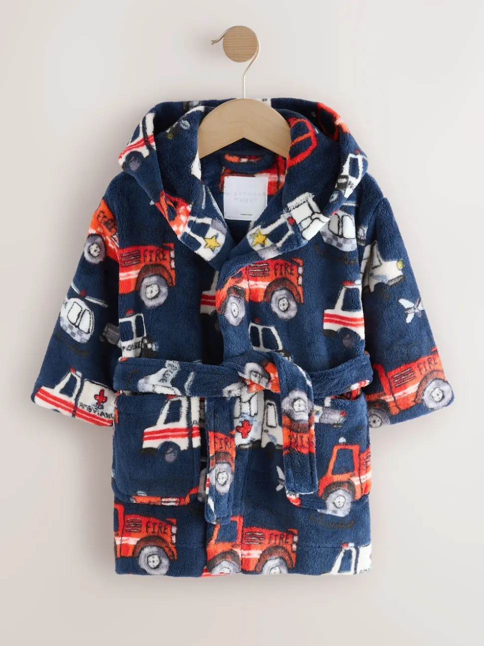 Bleu motif véhicule d'ugence - Robe (9mois-8ans)