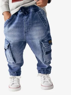 Bleu moyen - Comfort Cargo Jeans (3mths-7yrs)