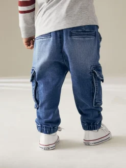 Bleu moyen - Comfort Cargo Jeans (3mths-7yrs)
