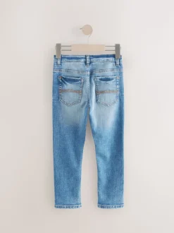 Bleu moyen - Jeans extensibles (3-17yrs)