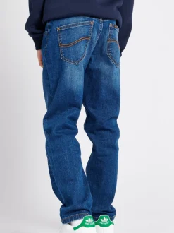 Bleu moyen - Lee Garçons Jean Daren coupe droite