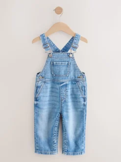Bleu moyen - Salopette en denim (3mths-7yrs)