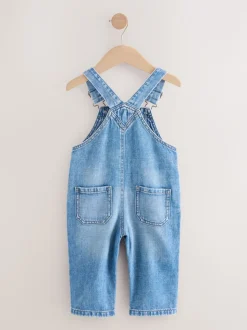 Bleu moyen - Salopette en denim (3mths-7yrs)