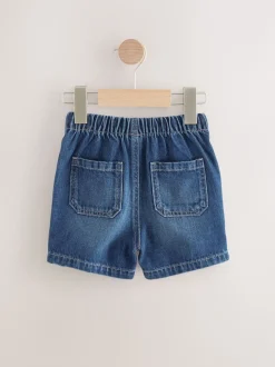 Bleu moyen - Short à enfiler (3mois à7ans)