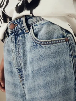 Bleu moyen - Short chino Denim Gamme longue Jort (3-16ans)