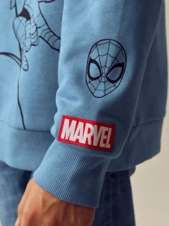 Bleu moyen - Sweat à capuche Spiderman à sequins Flip (3-16ans)