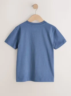 Bleu moyen - T-shirt Manches courtes (3-16ans)
