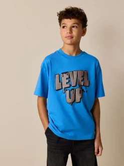Bleu niveau - T-shirt graphique Manches courtes Relaxed Fit (3-16yrs)