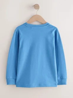 bleu pâle - T-shirt confortable à manches longues (3-16 ans)