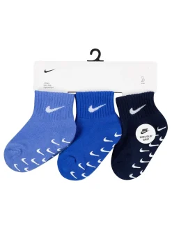 Bleu Polar - Nike Chaussettes Gripper pour nourrissons 3 Lot