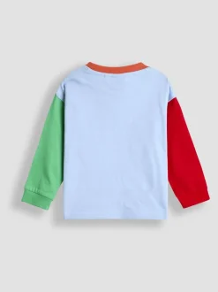 Bleu prêt à continuer - Haut JoJo Maman Bébé à motif appliqué