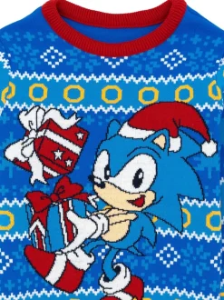 Bleu Sonic - Pull de Noël Vanilla Underground enfant