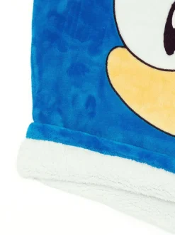 Bleu Sonic - Sweat à capuche Vanilla Underground couverture imprimé sur l’ensemble