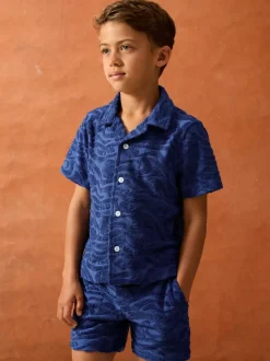bleu vif - Reiss Emil SmileyWorld | Chemise Reiss Wave texturée
