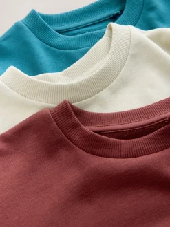 Bleu/berry/écru graphique - T-shirts épais décontractés à manches longues Lot de 3 (3-16ans)