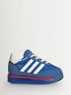 Bleu/Blanc - Baskets Adidas Original SL 72 RS à lacets élastiques pour Bébé