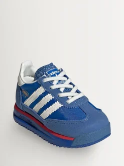 Bleu/Blanc - Baskets Adidas Original SL 72 RS à lacets élastiques pour Bébé