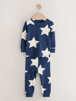 Bleu/Blanc - Lot de 3 Pyjamas Ajusté Se blottir (9mois à10ans)