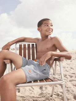 Bleu/Blanc - Rayure Short de bain (3-16ans)