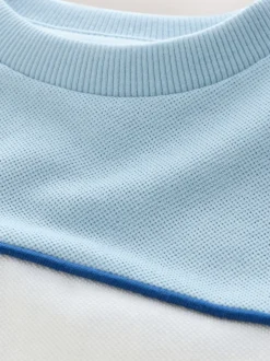 Bleu/Blanc/Marine - T-shirt color block à manches courtes (3mois-7ans) (3mois-7ans)