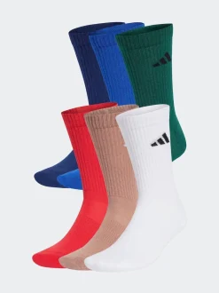 Bleu/blanc/rouge - Lot de 6 paires de chaussettes adidas à logo