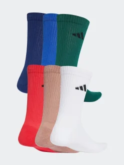 Bleu/blanc/rouge - Lot de 6 paires de chaussettes adidas à logo