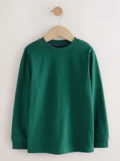 Bleu/blanc/vert - T-shirts à manches longues color-block, lot de 3 (3-16ans)