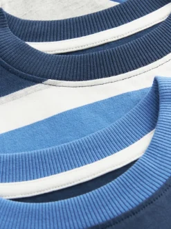 Bleu/bleu marine/gris - Lot de 3 pyjamas à jambes courtes (3-16ans) (3-16ans)