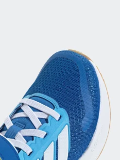 Bleu/citron vert - adidas Baskets de course Runfalcon 5 à lacets élastiques pour enfant