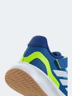 Bleu/citron vert - adidas Baskets de course Runfalcon 5 à lacets élastiques pour enfant