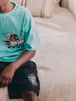 Bleu/Crème - Hot Wheels Lot de pyjamas courts 2 (9mois-10ans)