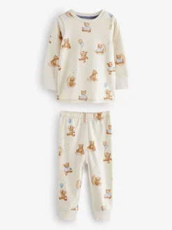 Bleu/écru bébé ours - Lot de 3 pyjamas Snuggle (9mois-6ans)