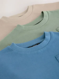 Bleu/Grège/Vert - Ensemble haut et legging à manches longues Lot de 3 (3mois7ans)