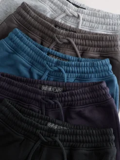 Bleu/gris/noir - Lot de 5 joggings Basic (3-16ans)