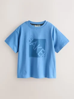 Bleu/Gris/Orange - Lot de t-shirts Baker by Ted Baker Graphic Imprimé 3 Lot